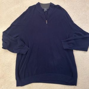Club Room Zip Up Collar Sweater Blue Size 3XL